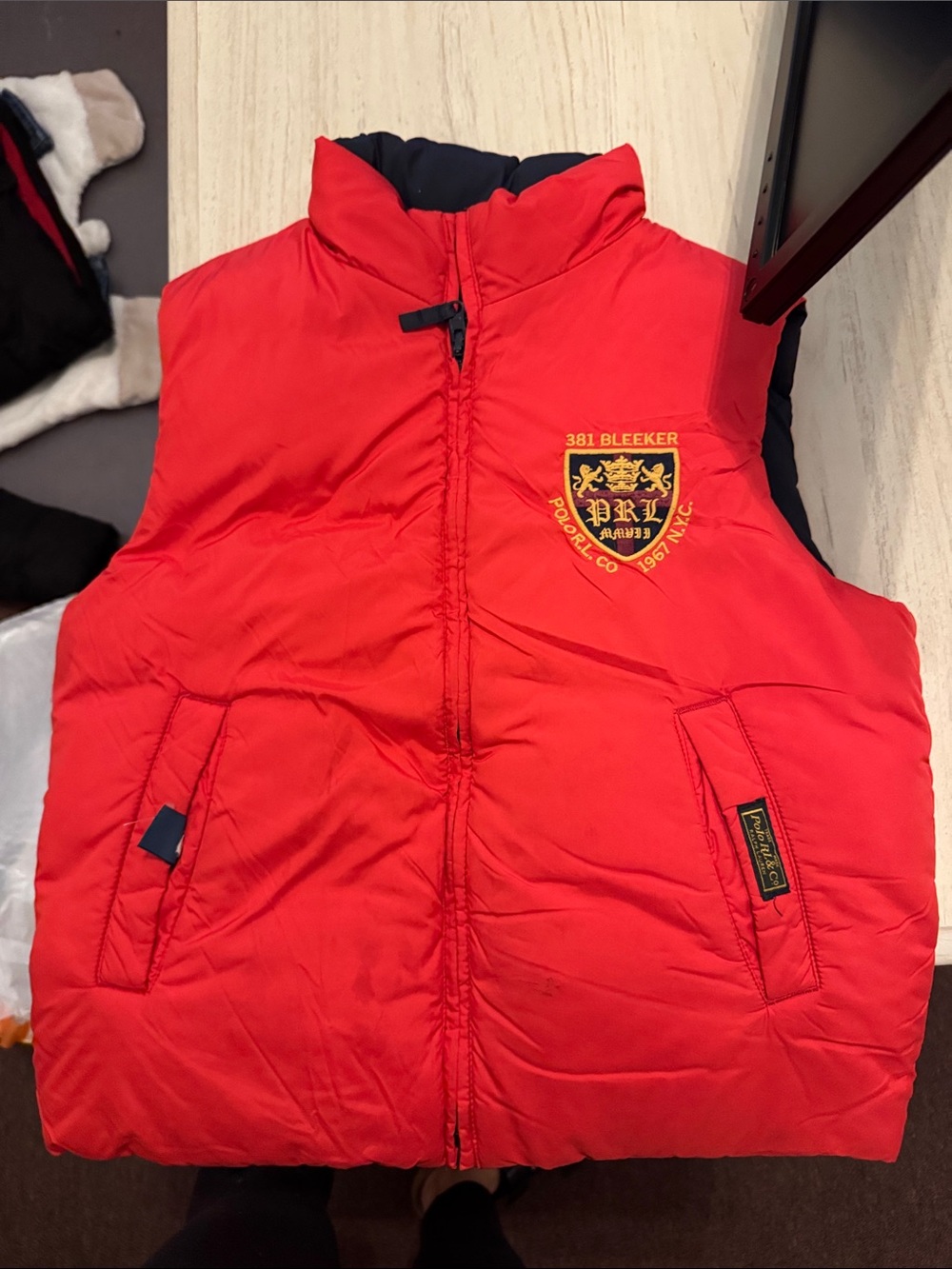 Polo by Ralph Lauren Bright Red Quilted Puffer Vest